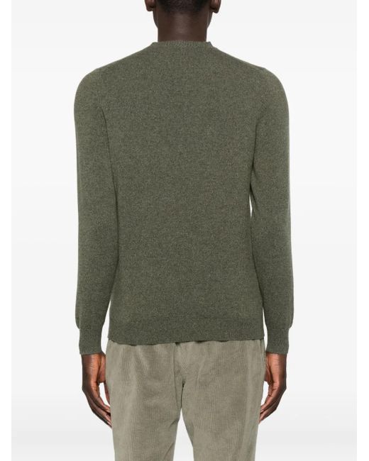 Fedeli Green Round-Neck Sweater for men