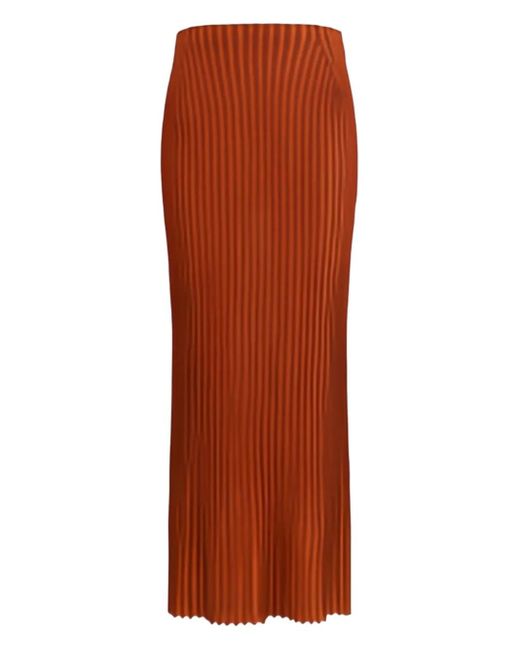 Gabriela Hearst Krause リブニット スカート Brown