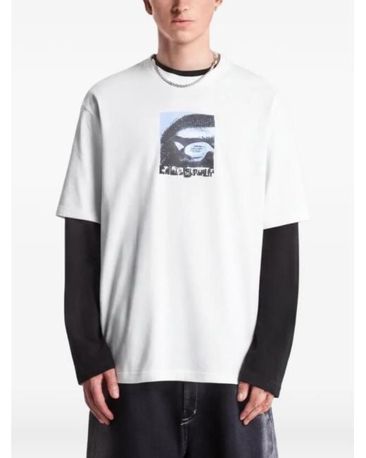 A Bathing Ape White Spray Ape Head T-Shirt