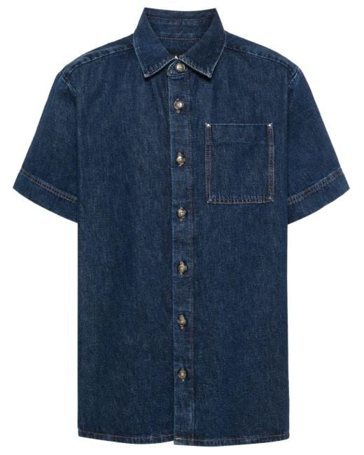 A.P.C. Blue Gil Denim Shirt for men