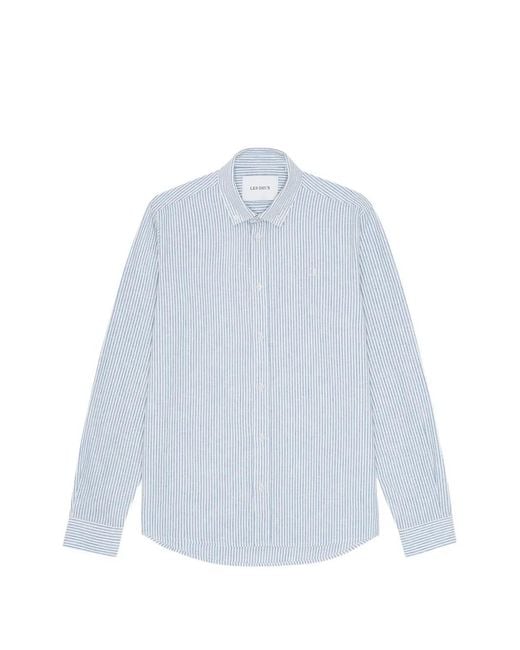 Les Deux Blue Konrad Striped Shirt for men