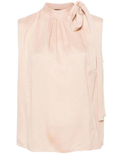 Givenchy Pink Mock-Neck Silk Blouse