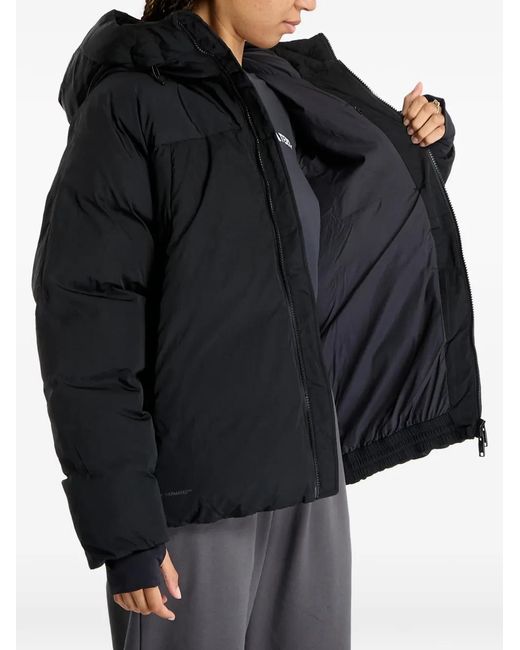 On Shoes Black Hooded Puffer Jacket