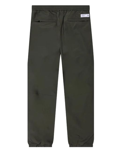 Neighborhood Gray Logo-Print Zip-Detail Trousers for men