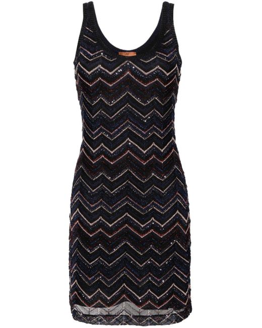 Missoni Black Zigzag-woven Sequin-embellished Dress