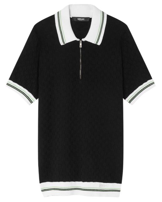 Versace Poloshirt Met Rits in het Black voor heren