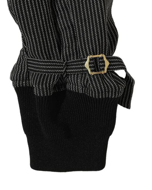 Undercover Black Pinstripe Bomber Jacket