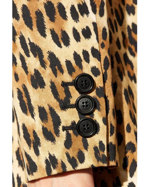 Moschino Natural Leopard-Print Blazer