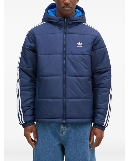 Plumífero con diseño reversible Adidas de hombre de color Blue