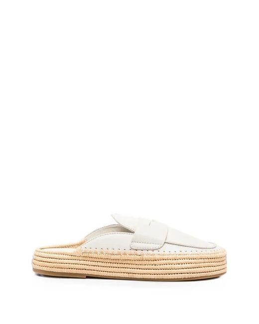 Paloma Barceló White Belinda Leather Mules