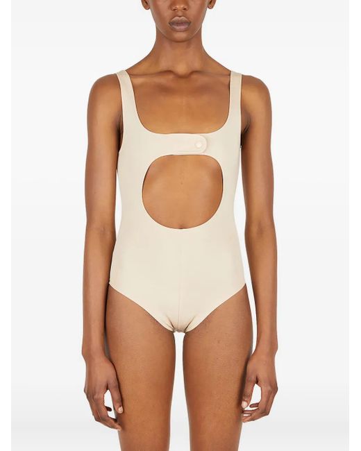 Courreges カットアウト ボディスーツ White