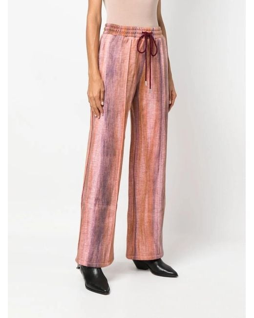 ANDERSSON BELL Red Pantalon Tie-Dye À Lien De Resserrage