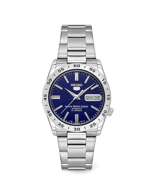 Reloj 5 Automatic De Mm Seiko de hombre de color Blue