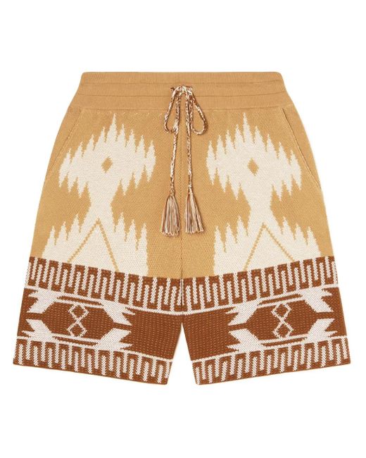 Alanui Icon Piquet Bermuda Shorts in het White voor heren