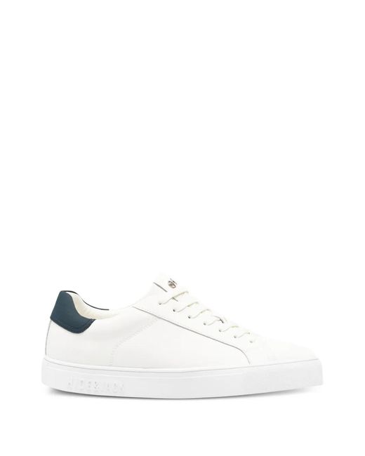 HIDE & JACK White Panelled Sneakers