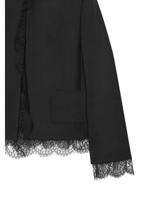 Givenchy Black Lace-Trim Jacket