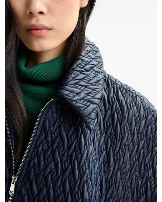 Giacca Trapuntata Con Zip di Essentiel Antwerp in Blue