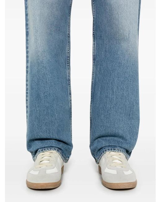sunflower Blue Straight Twist Logo-Patch Jeans for men