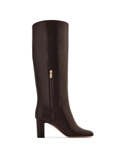 Ferragamo Black Hug Buckle Boots