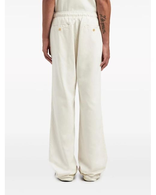 Palm Angels White Off- Jogging Trousers With Monogram for men