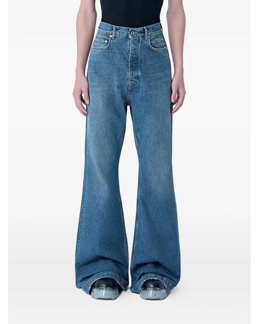 Rick Owens Blue Jean Bolan À Coupe Évasée for men