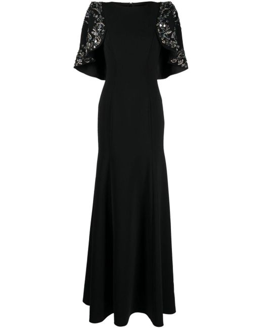 Vestido largo Anemone con lentejuelas Jenny Packham de color Black