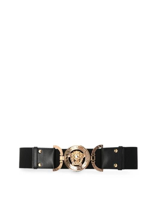 Versace White Medusa Greca-Key Belt
