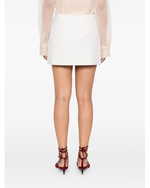 P.A.R.O.S.H. White A-Line Mini Skirt