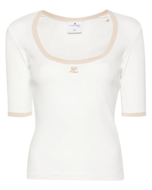 Courreges White Holistic Contrast T-Shirt