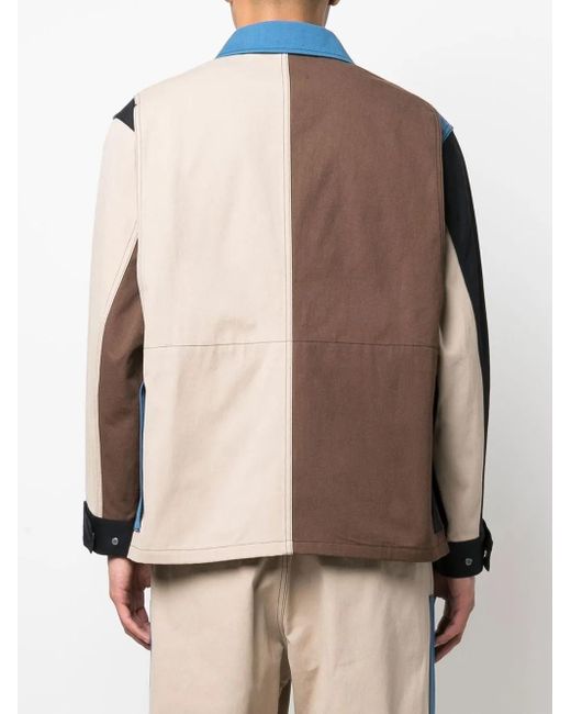 Ambush Brown Panelled Worker Jacket for men