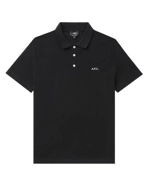 A.P.C. Black Polo Standard Gots for men