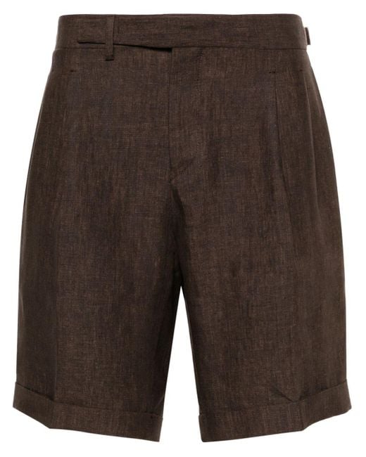 Briglia 1949 Gray Tailored Linen Shorts for men