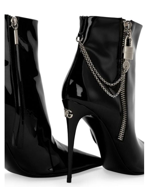 Dolce & Gabbana Black Stiefeletten 105mm