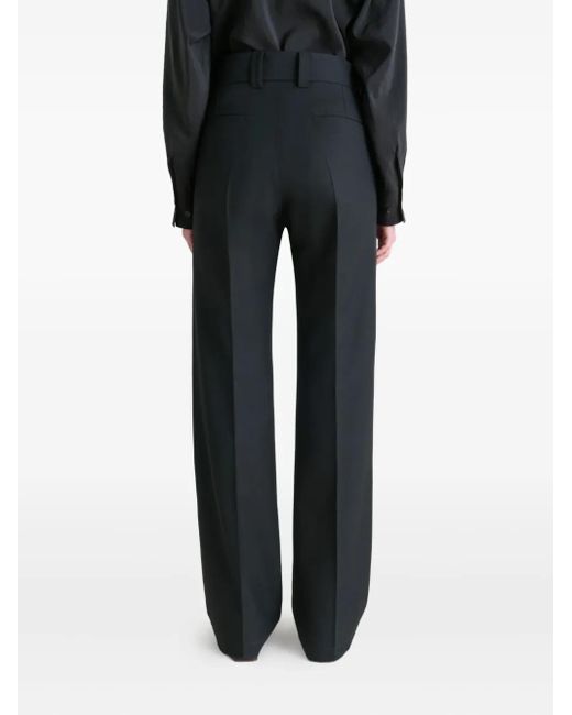 Lemaire Blue Pleated Straight Trousers