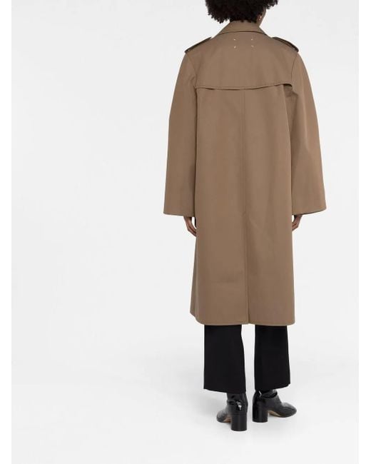 Maison Margiela Brown Cotton Trench Coat