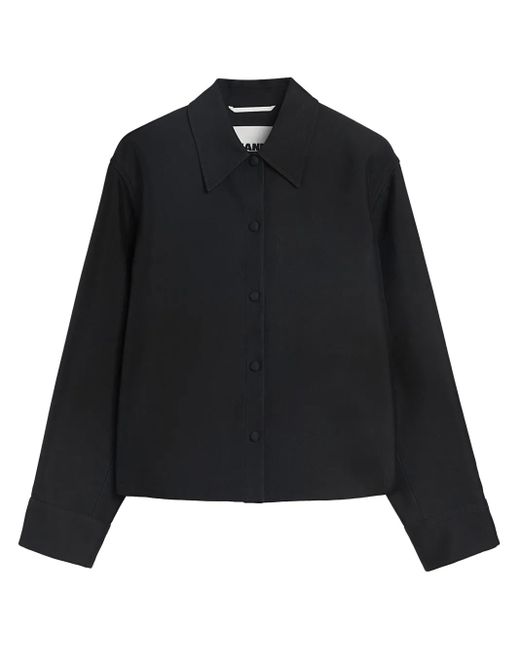 Jil Sander Button-Up Shirtjack in het Black