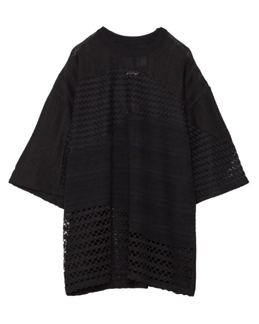 Yoshio Kubo Wave Various Lace T-Shirt in Black für Herren