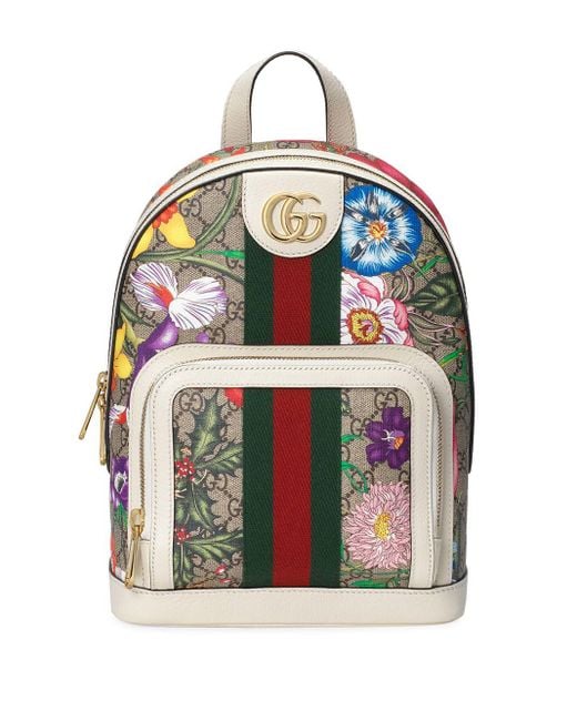 Gucci Rugtas Met Bloemenprint in het Multicolor