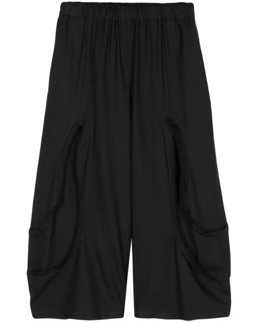 Pantalon court à détails de coutures Comme des Garçons en coloris Black