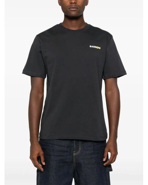 Barrow Black Graphic-Print T-Shirt for men