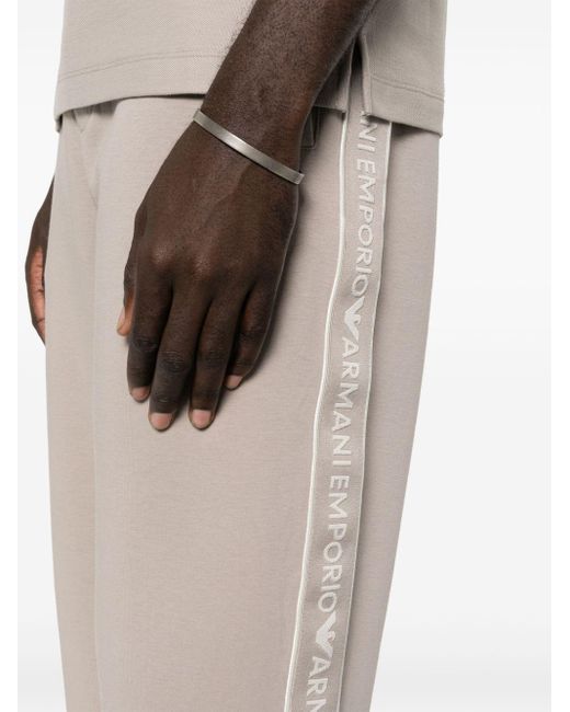 Pantalones de chándal con logo bordado Emporio Armani de hombre de color Natural
