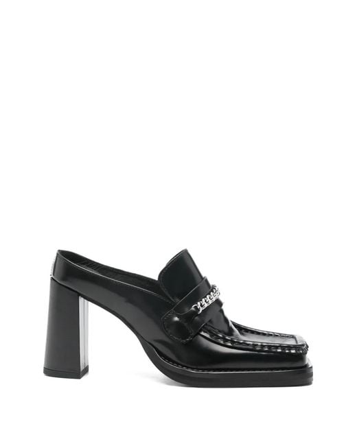 Martine Rose Black Square-Toe Chain Mules