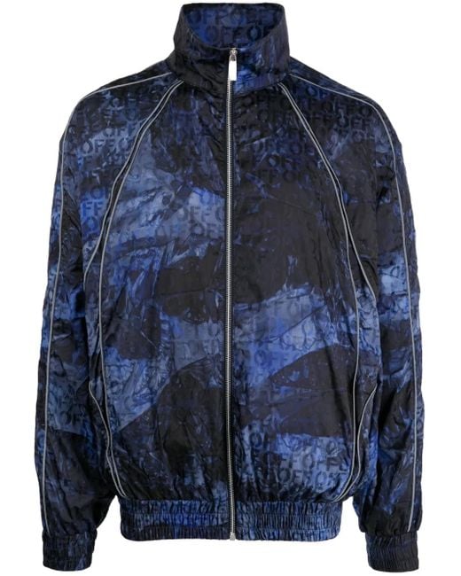Off-White c/o Virgil Abloh Blue Off- Polyamide Jacket for men