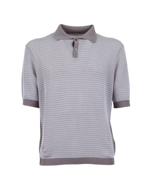 Ballantyne Gray Short-Sleeve Polo Shirt for men