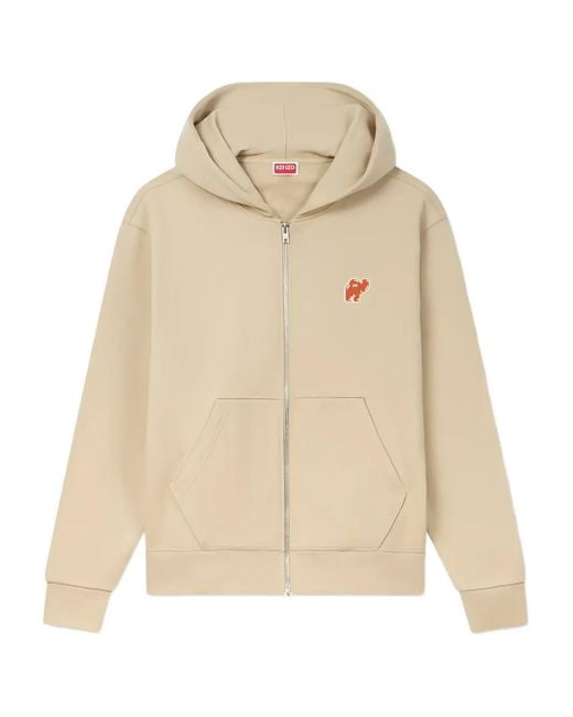 KENZO Natural Zip Hoodie for men