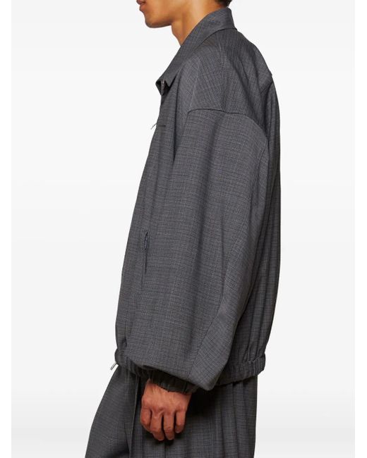 メンズ Alexander Wang Checked Zip-up Bomber Jacket Gray