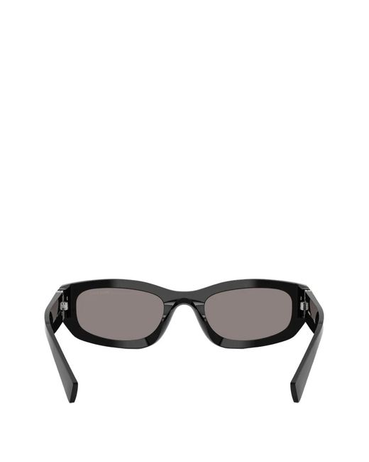 Miu Miu Black Logo Rectangle Sunglasses