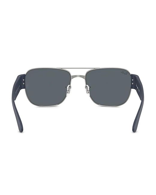 Ray-Ban Gray Rectangle-Frame Sunglasses