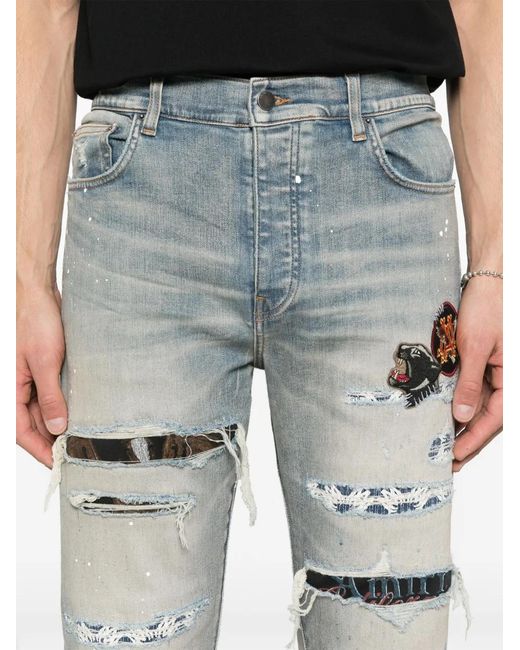 Amiri Blue Vintage Patch Jeans for men