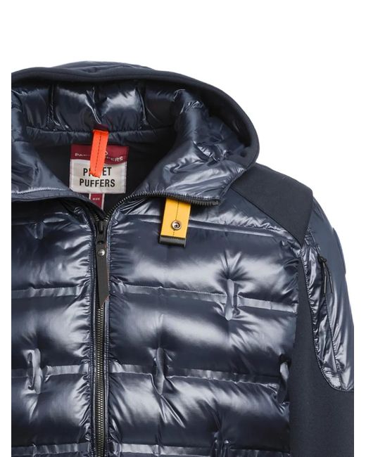 Parajumpers Blue Quilted Hooded Jacket for men